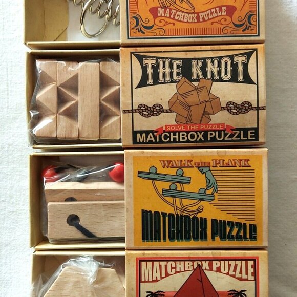 Professor Puzzling Obscurities Brainteaser games Wood Metal Matchstick Cards NEW - Picture 10 of 10